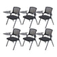 21" Wide Contemporary Desk Chair Black Low Back Conference Chair With Writing Pad 6 Piece Set Clearhalo 'furn' 'furn_office_chair' 'Furniture' 'Office Chairs' 'Office Furniture' 'office_chair' 6388278