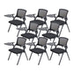 21" Wide Contemporary Desk Chair Black Low Back Conference Chair With Writing Pad 8 Piece Set Clearhalo 'furn' 'furn_office_chair' 'Furniture' 'Office Chairs' 'Office Furniture' 'office_chair' 6388280