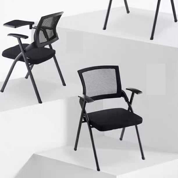 21" Wide Contemporary Desk Chair Black Low Back Conference Chair Clearhalo 'furn' 'furn_office_chair' 'Furniture' 'Office Chairs' 'Office Furniture' 'office_chair' 6388290