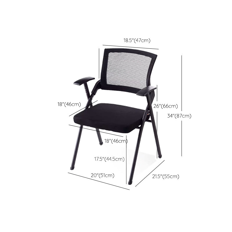 21" Wide Contemporary Desk Chair Black Low Back Conference Chair Clearhalo 'furn' 'furn_office_chair' 'Furniture' 'Office Chairs' 'Office Furniture' 'office_chair' 6388292
