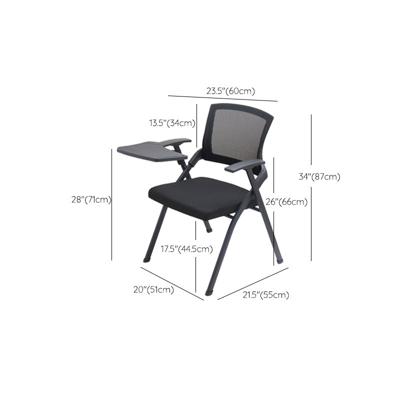 21" Wide Contemporary Desk Chair Black Low Back Conference Chair Clearhalo 'furn' 'furn_office_chair' 'Furniture' 'Office Chairs' 'Office Furniture' 'office_chair' 6388293