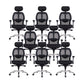 Black Contemporary Desk Chair Breathable AirGrid Office Chair 8 Piece Set Casters Included Clearhalo 'furn' 'furn_office_chair' 'Furniture' 'Office Chairs' 'Office Furniture' 'office_chair' 6388297