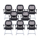 Black Contemporary Desk Chair Breathable AirGrid Office Chair 8 Piece Set Casters Not Included Clearhalo 'furn' 'furn_office_chair' 'Furniture' 'Office Chairs' 'Office Furniture' 'office_chair' 6388302