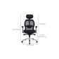 Black Contemporary Desk Chair Breathable AirGrid Office Chair Clearhalo 'furn' 'furn_office_chair' 'Furniture' 'Office Chairs' 'Office Furniture' 'office_chair' 6388308