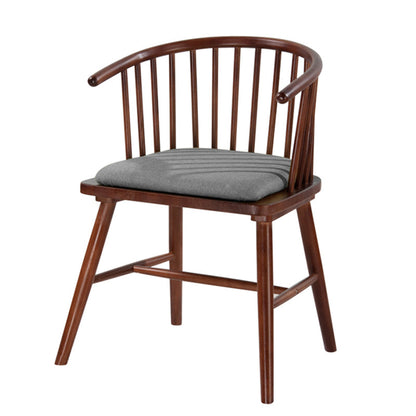 Solid Wood Armless Desk Chair Modern Low Back Office Chair with Upholstered 1 Piece Walnut Clearhalo 'furn' 'furn_office_chair' 'Furniture' 'Office Chairs' 'Office Furniture' 'office_chair' 6388326