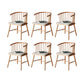 Solid Wood Armless Desk Chair Modern Low Back Office Chair with Upholstered 6 Piece Set Natural Clearhalo 'furn' 'furn_office_chair' 'Furniture' 'Office Chairs' 'Office Furniture' 'office_chair' 6388341