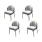 Modern Style Upholstered Desk Chair Low Back Armless Office Chair Grey 4 Piece Set Clearhalo 'furn' 'furn_office_chair' 'Furniture' 'Office Chairs' 'Office Furniture' 'office_chair' 6388357