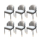 Modern Style Upholstered Desk Chair Low Back Armless Office Chair Grey 6 Piece Set Clearhalo 'furn' 'furn_office_chair' 'Furniture' 'Office Chairs' 'Office Furniture' 'office_chair' 6388360