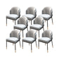 Modern Style Upholstered Desk Chair Low Back Armless Office Chair Grey 8 Piece Set Clearhalo 'furn' 'furn_office_chair' 'Furniture' 'Office Chairs' 'Office Furniture' 'office_chair' 6388361