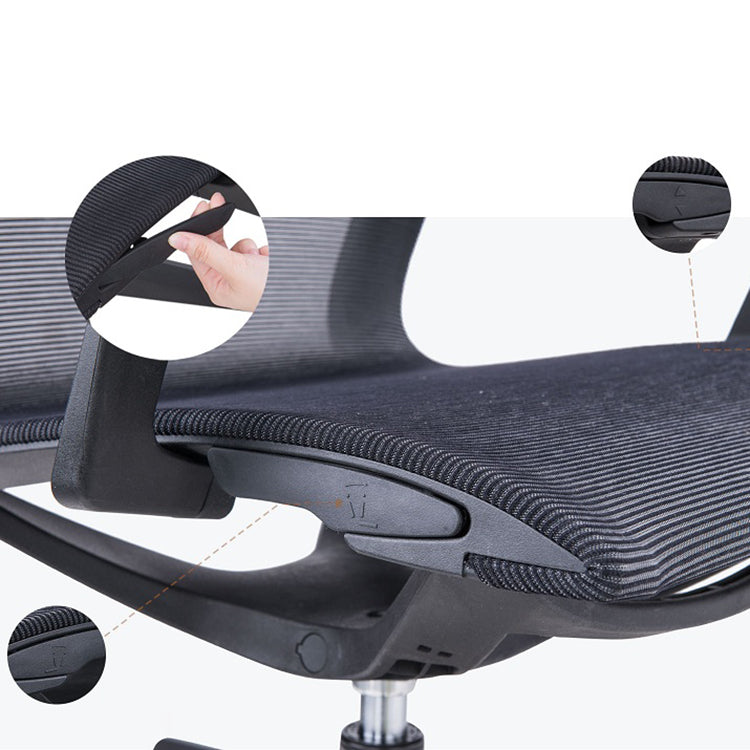 Modern Fixed Arm Conference Chair Office Ergonomic Mesh Task Chair Clearhalo 'furn' 'furn_office_chair' 'Furniture' 'Office Chairs' 'Office Furniture' 'office_chair' 6388375