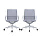Modern Fixed Arm Conference Chair Office Ergonomic Mesh Task Chair Grey 2 Piece Set Clearhalo 'furn' 'furn_office_chair' 'Furniture' 'Office Chairs' 'Office Furniture' 'office_chair' 6388376