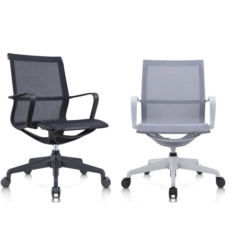 Modern Fixed Arm Conference Chair Office Ergonomic Mesh Task Chair Clearhalo 'furn' 'furn_office_chair' 'Furniture' 'Office Chairs' 'Office Furniture' 'office_chair' 6388379