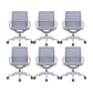 Modern Fixed Arm Conference Chair Office Ergonomic Mesh Task Chair Grey 6 Piece Set Clearhalo 'furn' 'furn_office_chair' 'Furniture' 'Office Chairs' 'Office Furniture' 'office_chair' 6388380