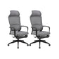 20" W Modern Desk Chair Breathable AirGrid High Back Office Chair Grey 2 Piece Set Nylon Clearhalo 'furn' 'furn_office_chair' 'Furniture' 'Office Chairs' 'Office Furniture' 'office_chair' 6388412