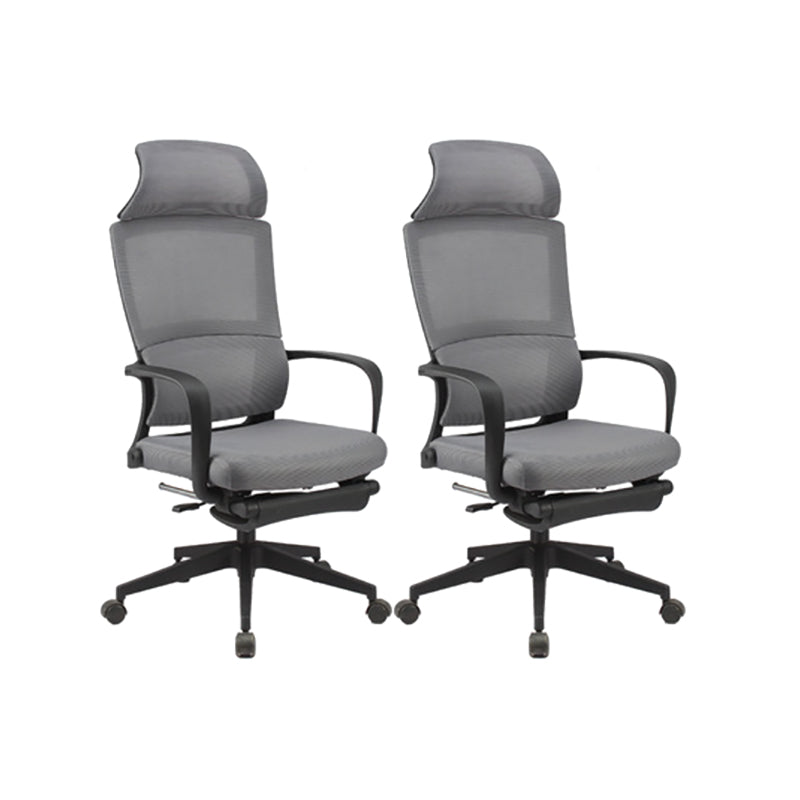 20" W Modern Desk Chair Breathable AirGrid High Back Office Chair Grey 2 Piece Set Nylon Clearhalo 'furn' 'furn_office_chair' 'Furniture' 'Office Chairs' 'Office Furniture' 'office_chair' 6388412