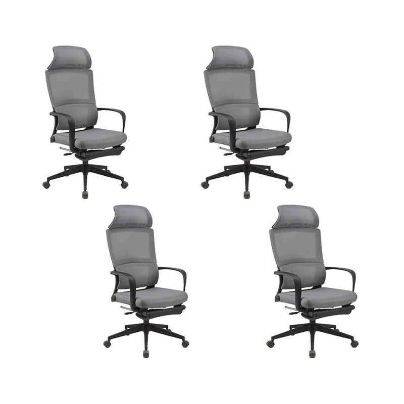 20" W Modern Desk Chair Breathable AirGrid High Back Office Chair Grey 4 Piece Set Nylon Clearhalo 'furn' 'furn_office_chair' 'Furniture' 'Office Chairs' 'Office Furniture' 'office_chair' 6388414
