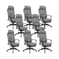 20" W Modern Desk Chair Breathable AirGrid High Back Office Chair Grey 8 Piece Set Nylon Clearhalo 'furn' 'furn_office_chair' 'Furniture' 'Office Chairs' 'Office Furniture' 'office_chair' 6388418