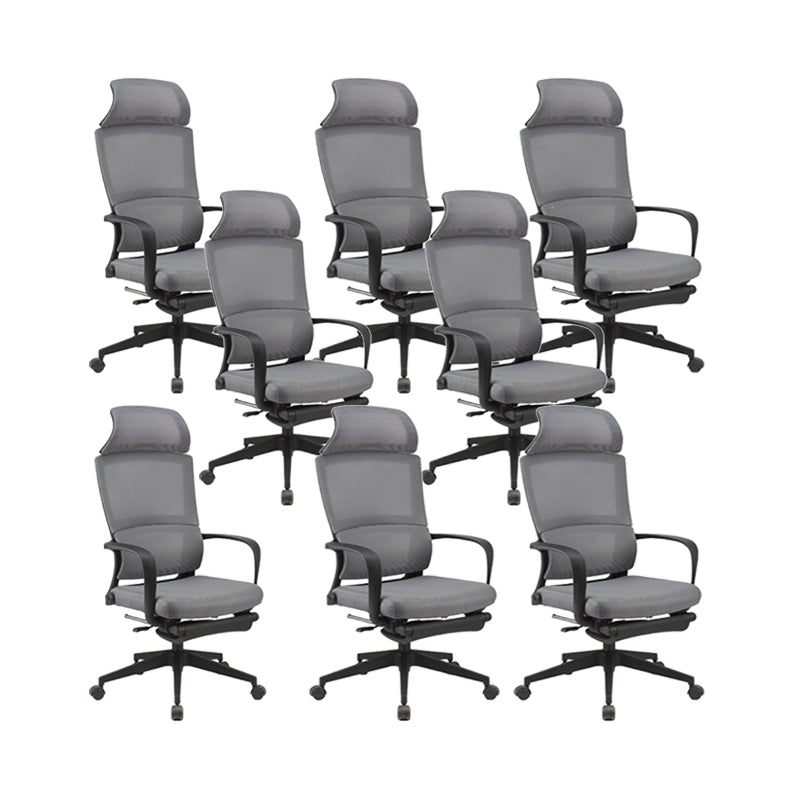 20" W Modern Desk Chair Breathable AirGrid High Back Office Chair Grey 8 Piece Set Nylon Clearhalo 'furn' 'furn_office_chair' 'Furniture' 'Office Chairs' 'Office Furniture' 'office_chair' 6388418