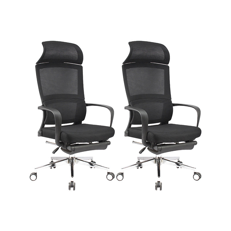 20" W Modern Desk Chair Breathable AirGrid High Back Office Chair Black 2 Piece Set Metal Clearhalo 'furn' 'furn_office_chair' 'Furniture' 'Office Chairs' 'Office Furniture' 'office_chair' 6388422