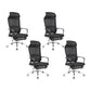 20" W Modern Desk Chair Breathable AirGrid High Back Office Chair Black 4 Piece Set Metal Clearhalo 'furn' 'furn_office_chair' 'Furniture' 'Office Chairs' 'Office Furniture' 'office_chair' 6388424