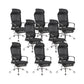 20" W Modern Desk Chair Breathable AirGrid High Back Office Chair Black 8 Piece Set Metal Clearhalo 'furn' 'furn_office_chair' 'Furniture' 'Office Chairs' 'Office Furniture' 'office_chair' 6388428