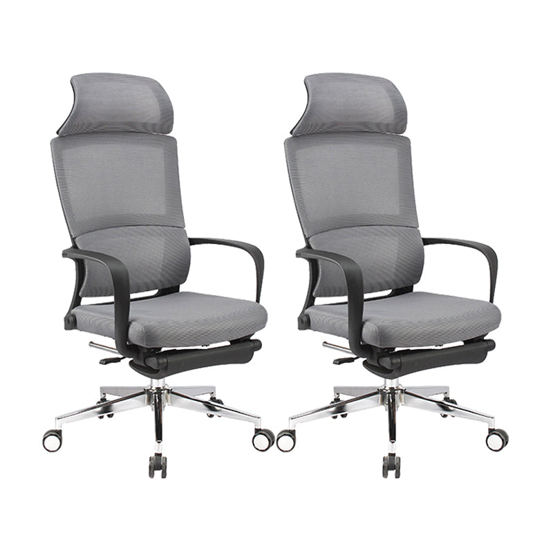 20" W Modern Desk Chair Breathable AirGrid High Back Office Chair Grey 2 Piece Set Metal Clearhalo 'furn' 'furn_office_chair' 'Furniture' 'Office Chairs' 'Office Furniture' 'office_chair' 6388430