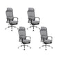 20" W Modern Desk Chair Breathable AirGrid High Back Office Chair Grey 4 Piece Set Metal Clearhalo 'furn' 'furn_office_chair' 'Furniture' 'Office Chairs' 'Office Furniture' 'office_chair' 6388432