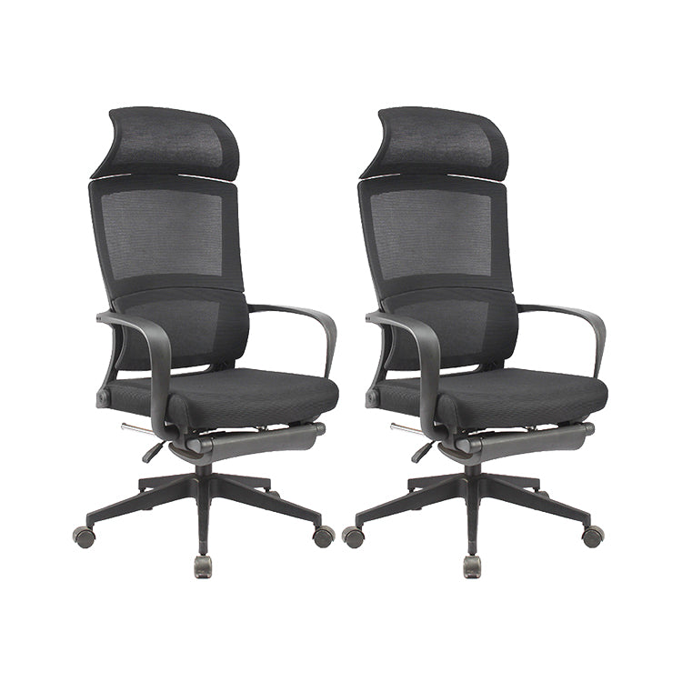 20" W Modern Desk Chair Breathable AirGrid High Back Office Chair Black 2 Piece Set Nylon Clearhalo 'furn' 'furn_office_chair' 'Furniture' 'Office Chairs' 'Office Furniture' 'office_chair' 6388437