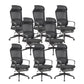 20" W Modern Desk Chair Breathable AirGrid High Back Office Chair Black 8 Piece Set Nylon Clearhalo 'furn' 'furn_office_chair' 'Furniture' 'Office Chairs' 'Office Furniture' 'office_chair' 6388440