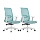 Contemporary Breathable AirGrid Swivel Chair Microfiber Desk Chair Blue 2 Piece Set Without Headrest Clearhalo 'furn' 'furn_office_chair' 'Furniture' 'Office Chairs' 'Office Furniture' 'office_chair' 6388454