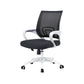 Silla de oficina giratoria contemporánea, escritorio de microfibra, silla con respaldo medio