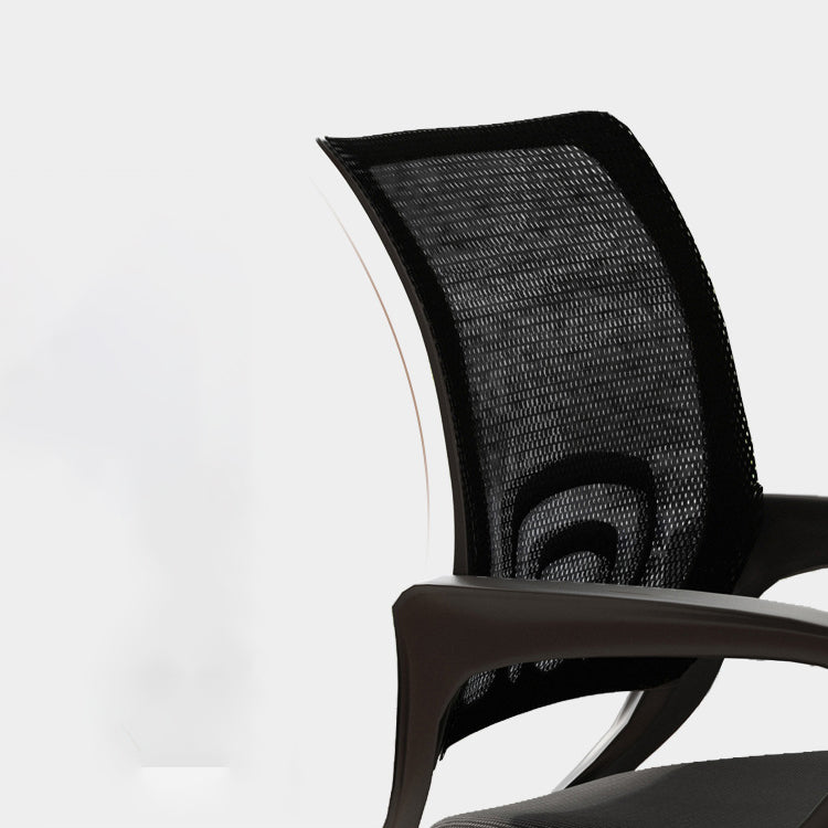 Silla de oficina giratoria contemporánea, escritorio de microfibra, silla con respaldo medio