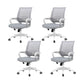 Silla de oficina giratoria contemporánea, escritorio de microfibra, silla con respaldo medio