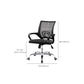 Silla de oficina giratoria contemporánea, escritorio de microfibra, silla con respaldo medio