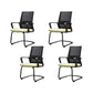 Modern Breathable AirGrid Arm Chair Microfiber Desk Mid Back Chair Light Yellow 4 Piece Set Clearhalo 'furn' 'furn_office_chair' 'Furniture' 'Office Chairs' 'Office Furniture' 'office_chair' 6388524
