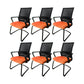 Modern Breathable AirGrid Arm Chair Microfiber Desk Mid Back Chair Orange 6 Piece Set Clearhalo 'furn' 'furn_office_chair' 'Furniture' 'Office Chairs' 'Office Furniture' 'office_chair' 6388528