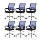 Modern Breathable AirGrid Swivel Chair Microfiber Desk Mid Back Chair Blue 6 Piece Set Clearhalo 'furn' 'furn_office_chair' 'Furniture' 'Office Chairs' 'Office Furniture' 'office_chair' 6388543