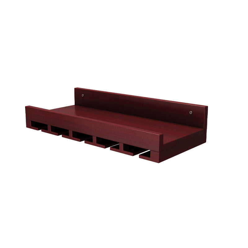 Kit di portabottiglie in legno massiccio industriale a parete per vetro a parete porta rastrelliera