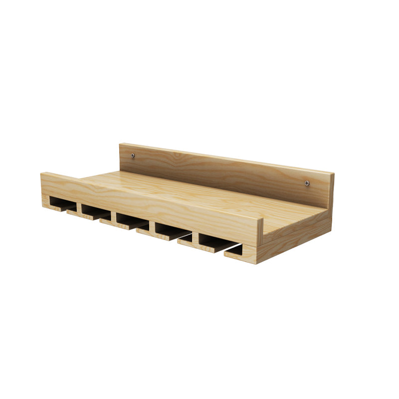 Kit di portabottiglie in legno massiccio industriale a parete per vetro a parete porta rastrelliera