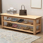 13.65-inch Width Modern Entryway Bench Solid Wood Seating Bench with Storage 39.4"L x 13.8"W x 17.3"H Natural Clearhalo 'Benches' 'Chairs & Seating' 'furn' 'furn_benches' 'Furniture' 'Living Room Furniture' 6388681
