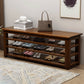 13.65-inch Width Modern Entryway Bench Solid Wood Seating Bench with Storage 47.2"L x 13.8"W x 21.3"H Nut-Brown Clearhalo 'Benches' 'Chairs & Seating' 'furn' 'furn_benches' 'Furniture' 'Living Room Furniture' 6388686