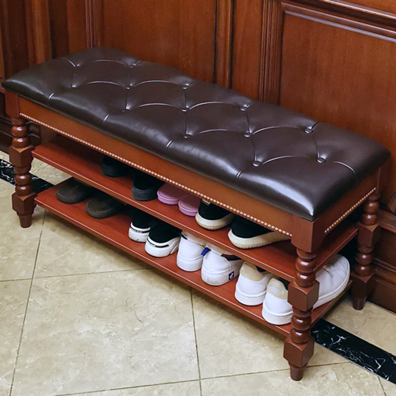 18.9" Wide Traditional Bench Cushioned Entryway and Bedroom Bench Clearhalo 'Benches' 'Chairs & Seating' 'furn' 'furn_benches' 'Furniture' 'Living Room Furniture' 6388702