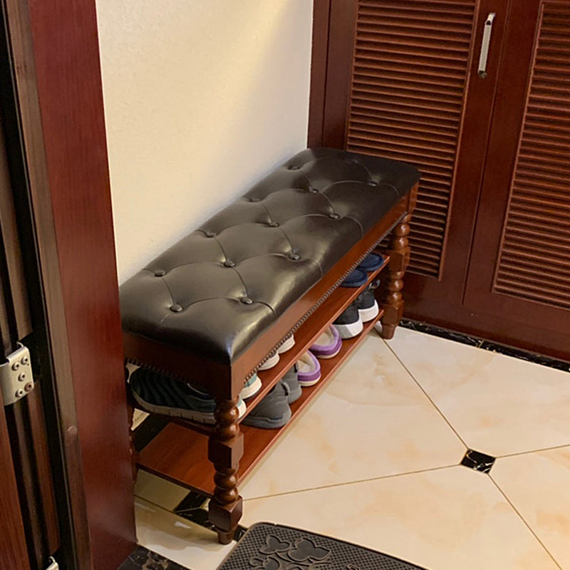 18.9" Wide Traditional Bench Cushioned Entryway and Bedroom Bench Clearhalo 'Benches' 'Chairs & Seating' 'furn' 'furn_benches' 'Furniture' 'Living Room Furniture' 6388711