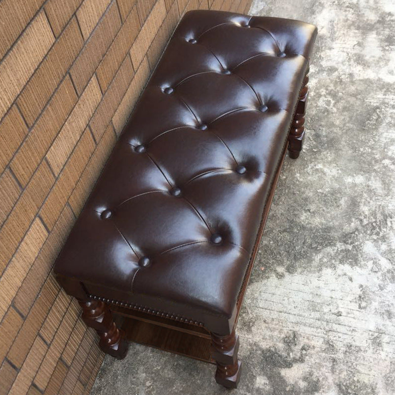 18.9" Wide Traditional Bench Cushioned Entryway and Bedroom Bench Clearhalo 'Benches' 'Chairs & Seating' 'furn' 'furn_benches' 'Furniture' 'Living Room Furniture' 6388713