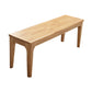 13.8" Wide Contemporary Seating Bench Solid Wood Rubberwood Bench Natural Clearhalo 'Benches' 'Chairs & Seating' 'furn' 'furn_benches' 'Furniture' 'Living Room Furniture' 6388723
