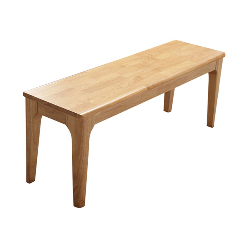 13.8" Wide Contemporary Seating Bench Solid Wood Rubberwood Bench Natural Clearhalo 'Benches' 'Chairs & Seating' 'furn' 'furn_benches' 'Furniture' 'Living Room Furniture' 6388723