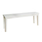 13.8" Wide Contemporary Seating Bench Solid Wood Rubberwood Bench White Clearhalo 'Benches' 'Chairs & Seating' 'furn' 'furn_benches' 'Furniture' 'Living Room Furniture' 6388725