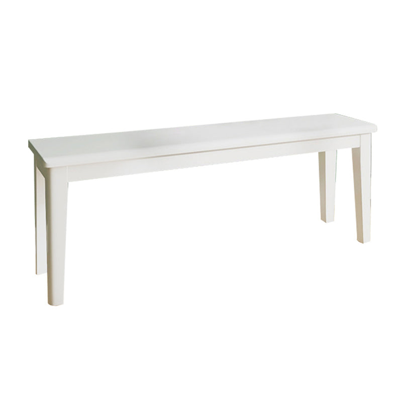 13.8" Wide Contemporary Seating Bench Solid Wood Rubberwood Bench White Clearhalo 'Benches' 'Chairs & Seating' 'furn' 'furn_benches' 'Furniture' 'Living Room Furniture' 6388725