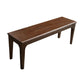 13.8" Wide Contemporary Seating Bench Solid Wood Rubberwood Bench Nut-Brown Clearhalo 'Benches' 'Chairs & Seating' 'furn' 'furn_benches' 'Furniture' 'Living Room Furniture' 6388729