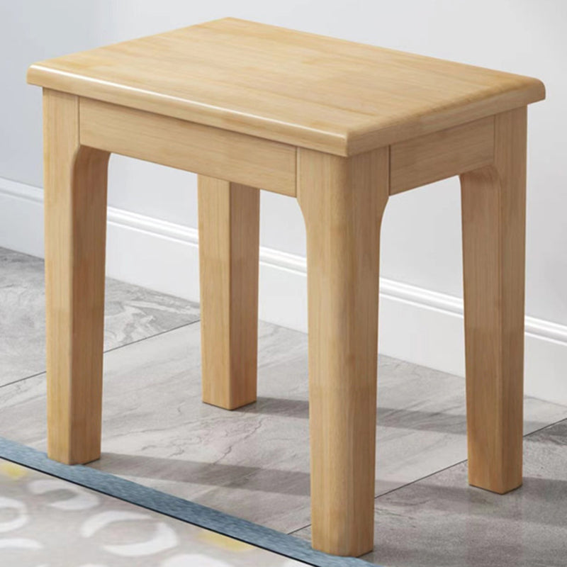 13.8" Wide Contemporary Seating Bench Solid Wood Rubberwood Bench 18.9"L x 13.8"W x 17.7"H Natural Clearhalo 'Benches' 'Chairs & Seating' 'furn' 'furn_benches' 'Furniture' 'Living Room Furniture' 6388736